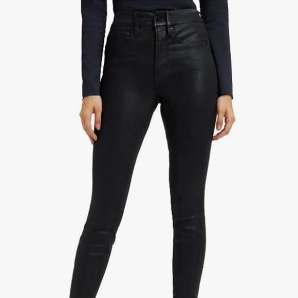 Good American Denim - Good American Good Legs Black Coated Skinny Jean